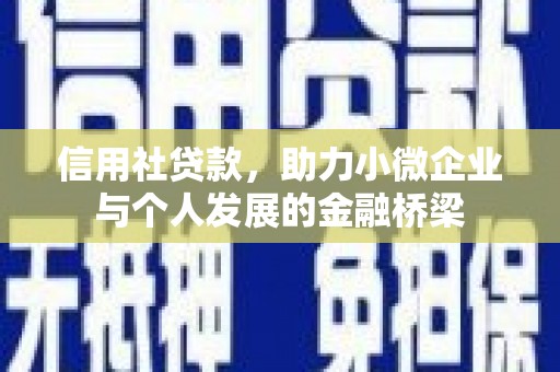 麦寮信用社贷款，助力小微企业与个人发展的金融桥梁