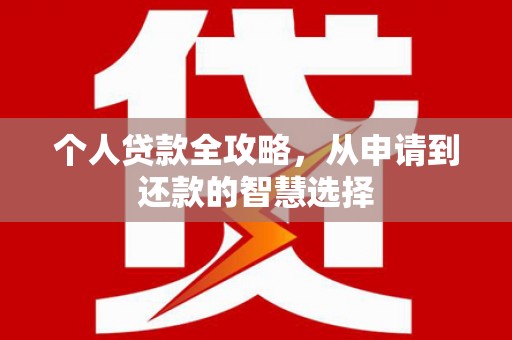 麦寮个人贷款全攻略，从申请到还款的智慧选择