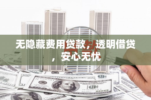 麦寮无隐藏费用贷款，透明借贷，安心无忧