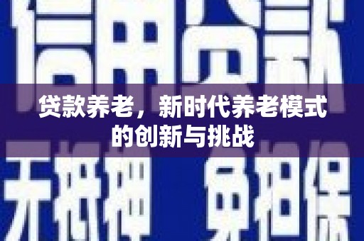 麦寮贷款养老，新时代养老模式的创新与挑战