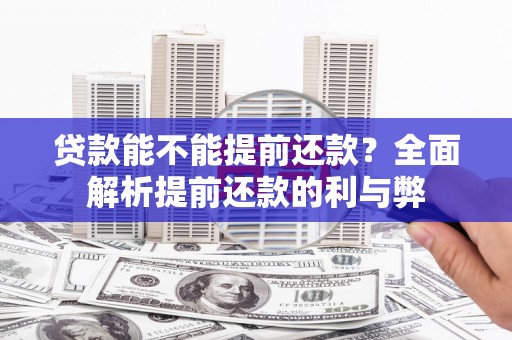 麦寮贷款能不能提前还款？全面解析提前还款的利与弊