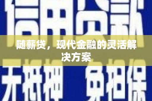 麦寮随薪贷，现代金融的灵活解决方案
