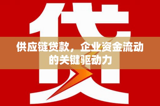 麦寮供应链贷款，企业资金流动的关键驱动力