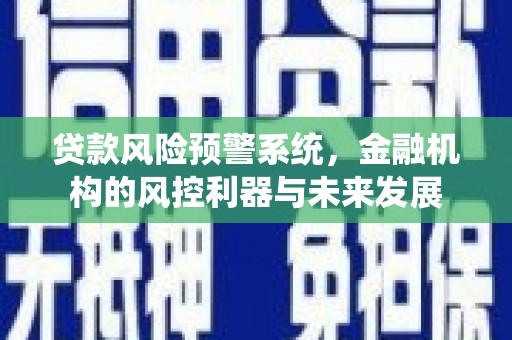 麦寮贷款风险预警系统，金融机构的风控利器与未来发展