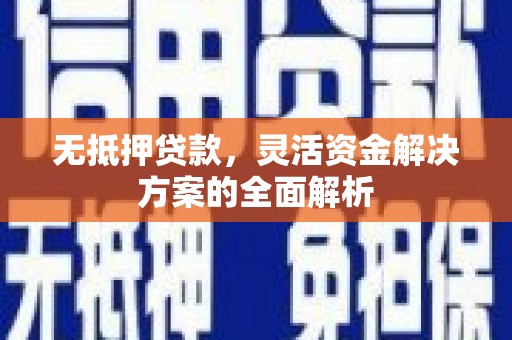 麦寮无抵押贷款，灵活资金解决方案的全面解析