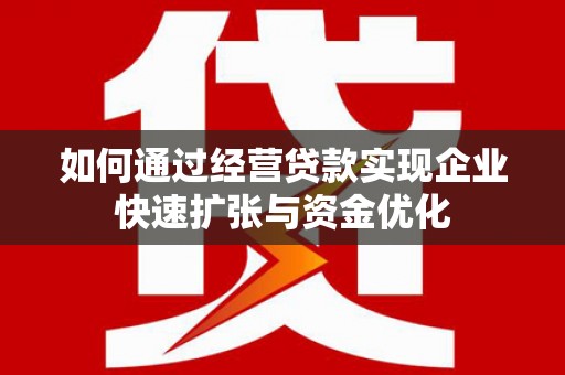 麦寮如何通过经营贷款实现企业快速扩张与资金优化