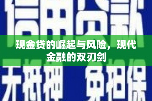 麦寮现金贷的崛起与风险，现代金融的双刃剑