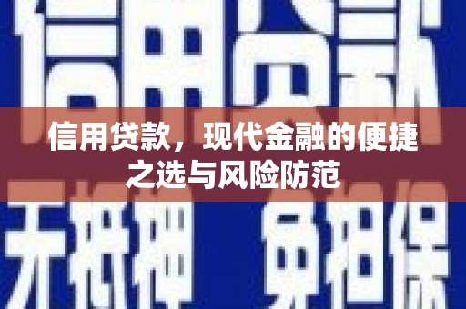 麦寮信用贷款，现代金融的便捷之选与风险防范