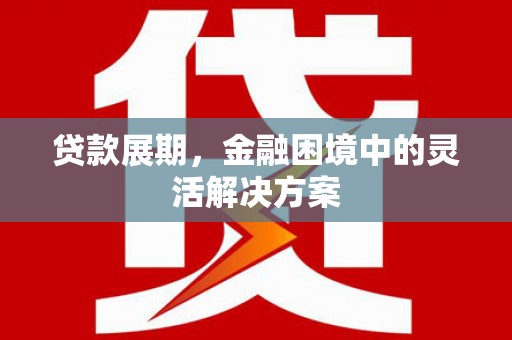 麦寮贷款展期，金融困境中的灵活解决方案