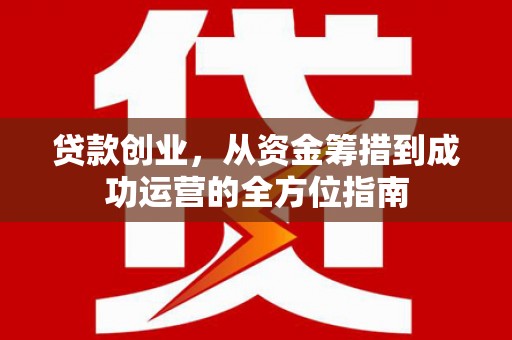 麦寮贷款创业，从资金筹措到成功运营的全方位指南