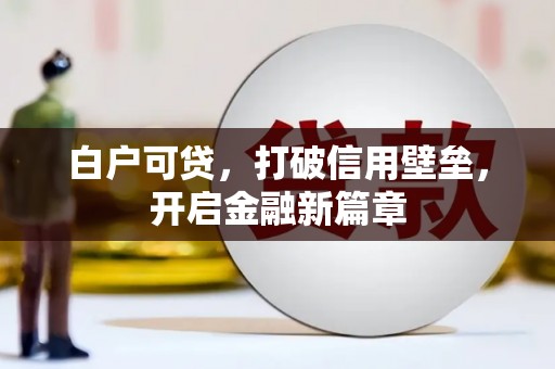 麦寮白户可贷，打破信用壁垒，开启金融新篇章