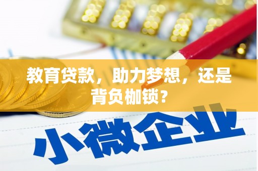 麦寮教育贷款，助力梦想，还是背负枷锁？