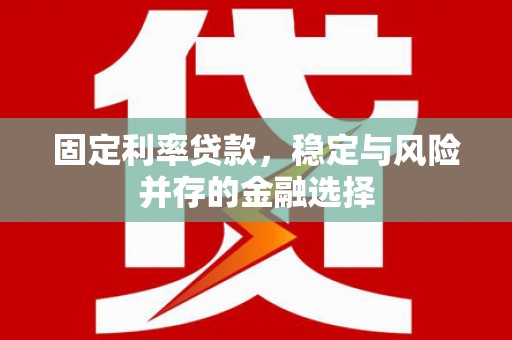 麦寮固定利率贷款，稳定与风险并存的金融选择