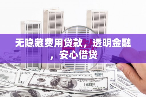 麦寮无隐藏费用贷款，透明金融，安心借贷