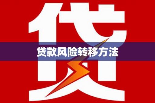 麦寮贷款风险转移方法