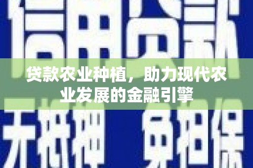 麦寮贷款农业种植，助力现代农业发展的金融引擎