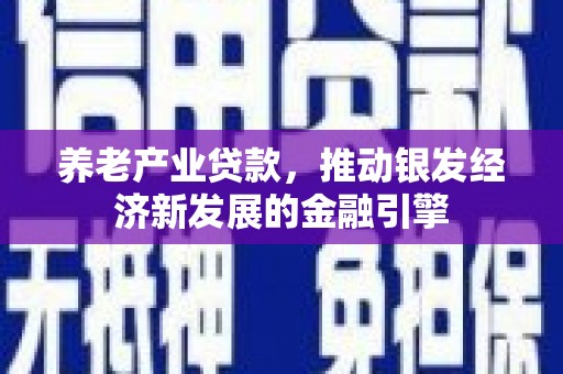 麦寮养老产业贷款，推动银发经济新发展的金融引擎