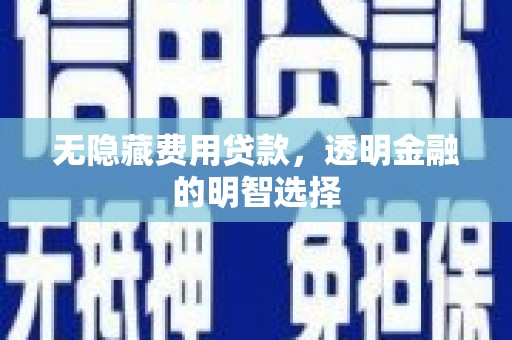 麦寮无隐藏费用贷款，透明金融的明智选择