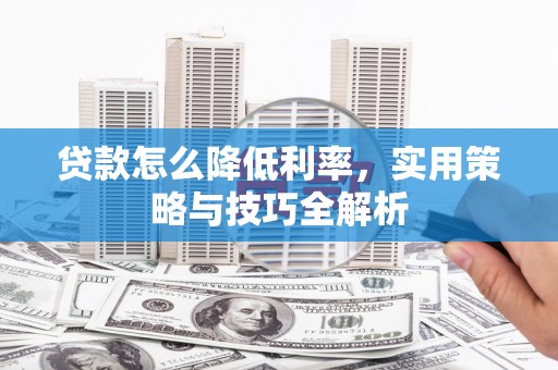 麦寮贷款怎么降低利率，实用策略与技巧全解析