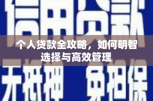 麦寮个人贷款全攻略，如何明智选择与高效管理