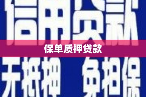 麦寮保单质押贷款