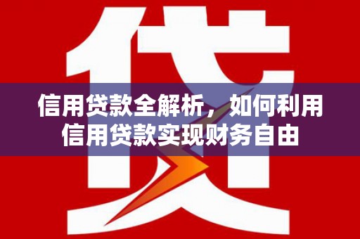 麦寮信用贷款全解析，如何利用信用贷款实现财务自由